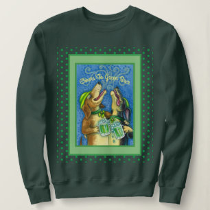 IRISH HOUND DOGS, ST. PATRICK'S DAY GREEN BEER SWEATSHIRT