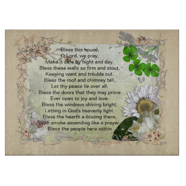 Irish House Blessing cutting board (Front)
