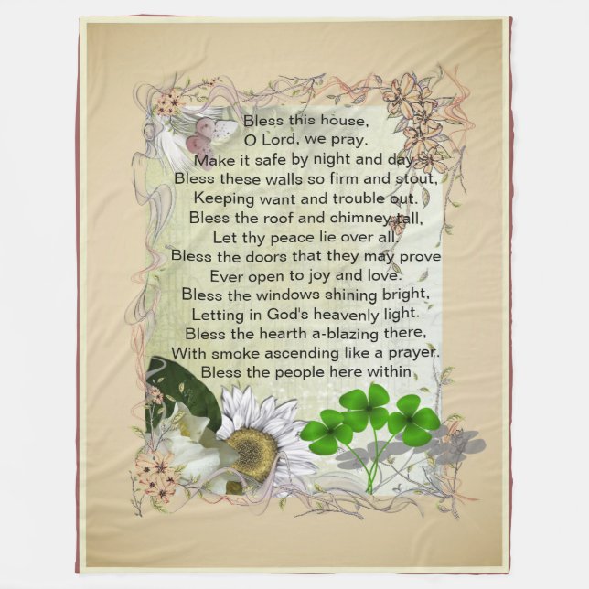 Irish House Blessing fleece blanket (Front)