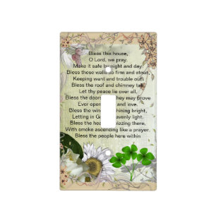 Irish House Blessing light switch cover