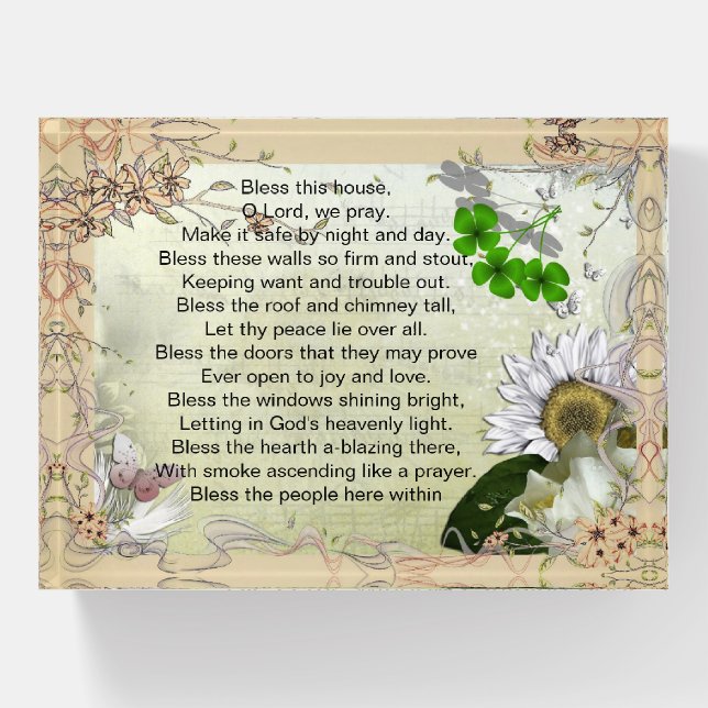 Irish House Blessing Paperweight (Front)