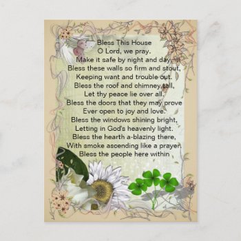 Irish House Blessing Postcard by lycheerose at Zazzle