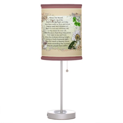 Irish House Blessing table lamp