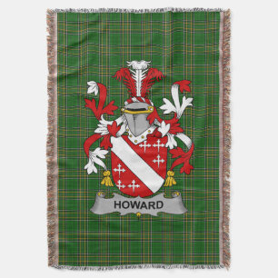Irish Howard Coat of Arms Family Crest Ireland Throw Blanket