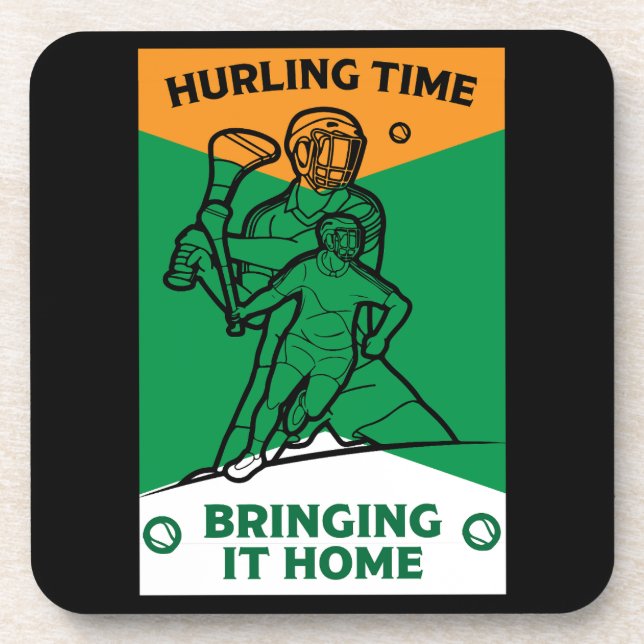 Irish Hurling Sport Beverage Coaster (Front)
