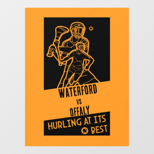 Irish Hurling Sport Window Cling (Sheet)