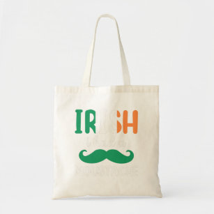 Irish I Had a Moustache Funny St. Patrick's Day Tote Bag