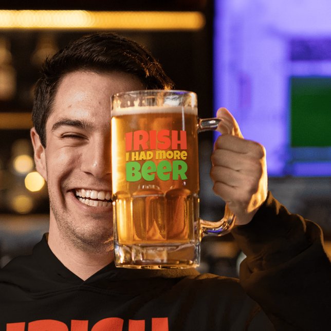 Irish I Had More Beer Frosted Glass Mug (Creator Uploaded)