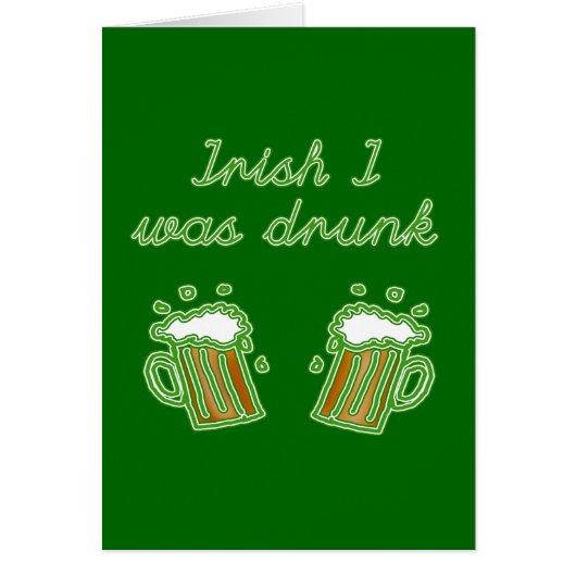 Irish I was Drunk Cards (Front)