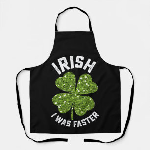 Irish I Was Faster Running Run St Patrick's Day Apron