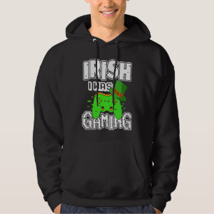 Irish I Was Gaming St Patrick's Day Video Gamer Hoodie