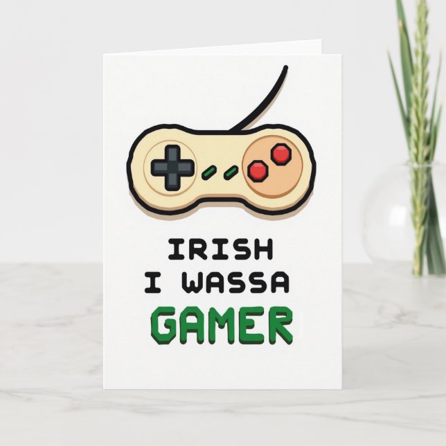 Irish I Wassa Gamer Card (Front)