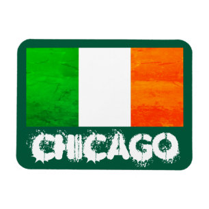 Irish in Chicago with Ireland Flag - St. Patrick's Magnet