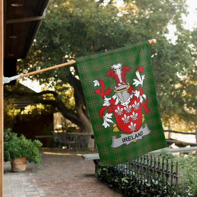  Irish Ireland Coat of Arms Family Crest Ireland House Flag (In SItu)
