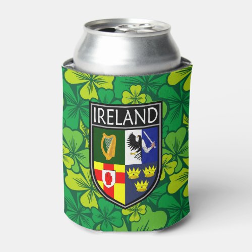 Irish _ Ireland Crest  Shamrock Can Cooler