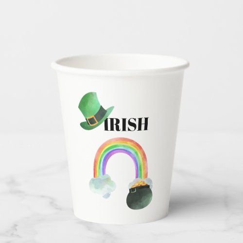  IRISH IRELAND Patriot Rainbow Pot of Gold Paper Cups