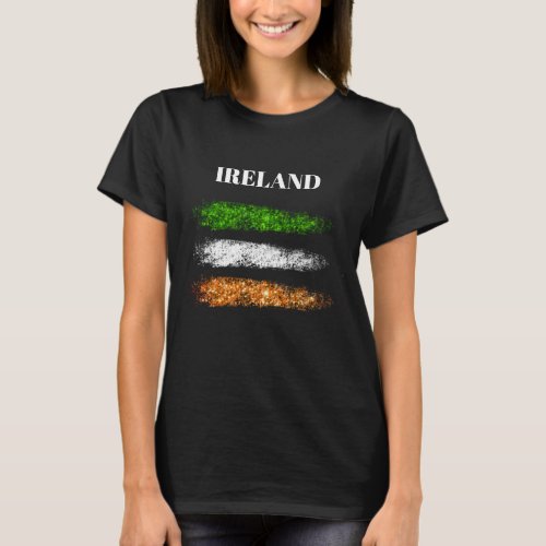  IRISH IRELAND Simple Abstract Flag T_Shirt