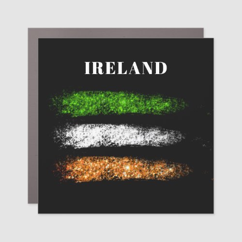  IRISH IRELAND Simple Abstract Minimal Flag Car Magnet