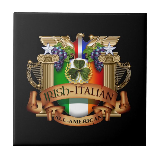 Irish Italian all American Tile (Front)