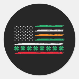Irish Italian American Flag Ireland Italy Pride Classic Round Sticker