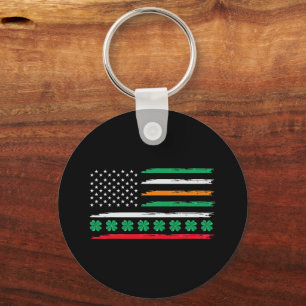 Irish Italian American Flag Ireland Italy Pride Keychain