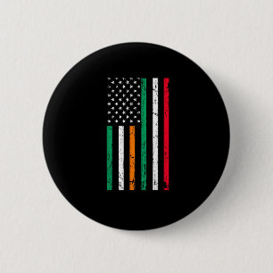 Irish Italian American Flag Ireland Italy ST PATRI Button