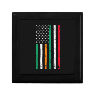 Irish Italian American Flag Ireland Italy ST PATRI Gift Box