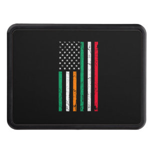 Irish Italian American Flag Ireland Italy ST PATRI Hitch Cover