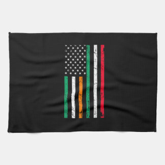 Irish Italian American Flag Ireland Italy ST PATRI Kitchen Towel