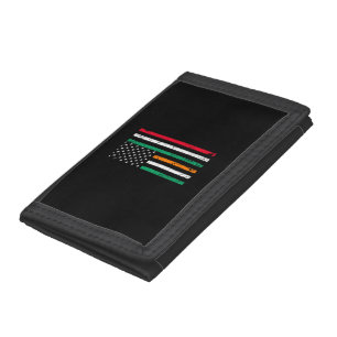 Irish Italian American Flag Ireland Italy ST PATRI Tri-fold Wallet