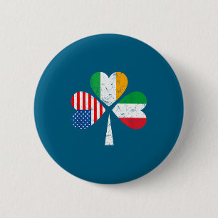 Irish Italian American Flag Ireland Italy Usa Patr Button
