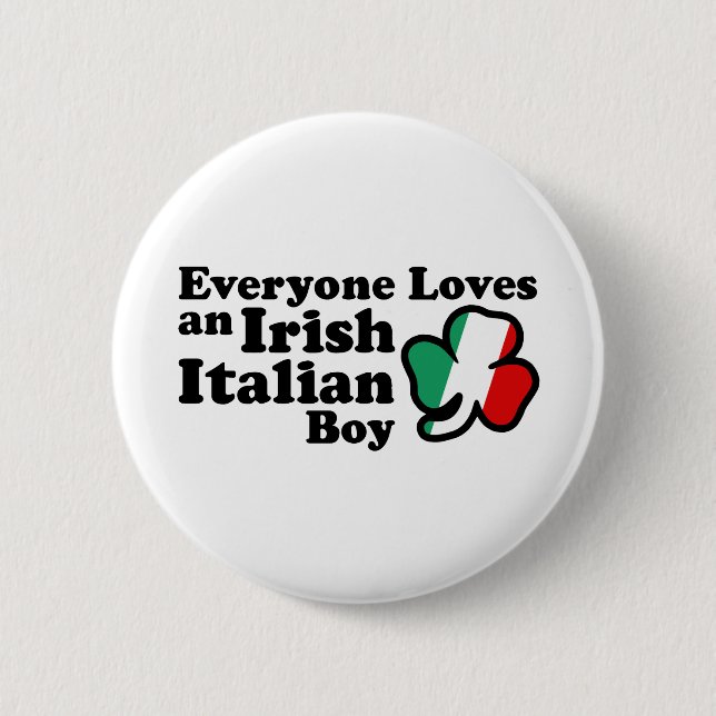 Irish Italian Boy Button (Front)