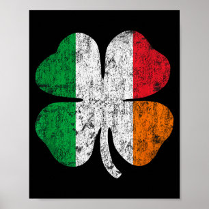 Irish Italian Flag Italy Ireland St Patricks Day Poster