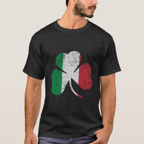 Irish Italian Flag Shamrock St PatrickS Day Italy T_Shirt