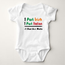 Irish Italian Funny Organic Baby Shirt