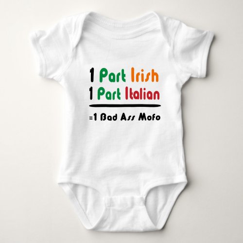 Irish Italian Funny Organic Baby Shirt
