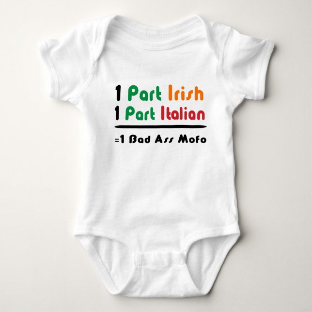 Irish Italian Funny Organic Baby Shirt (Front)