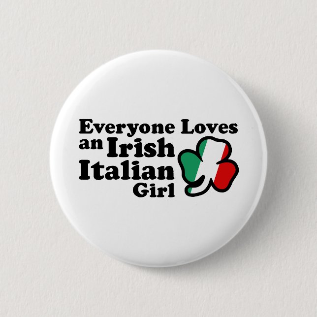 Irish Italian Girl Button (Front)