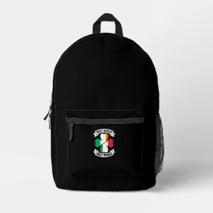 Irish Italian Half Gaelic Half Garlic Saint Patric Printed Backpack
