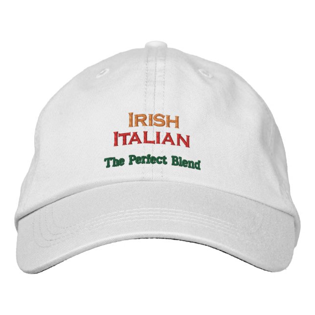 IRISH ITALIAN ST. PATRICK'S DAY EMBROIDERED BASEBALL HAT (Front)