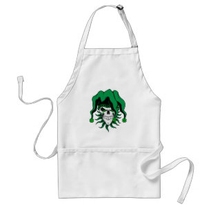Irish Jester Skull Adult Apron