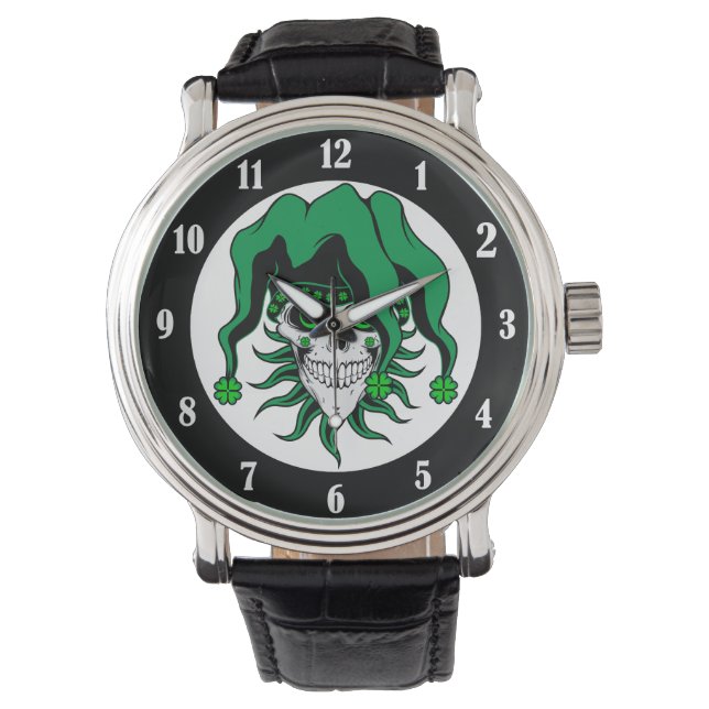 Irish Jester Skull Watch (Front)