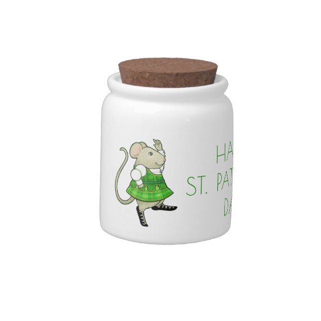 IRISH JIG MOUSE Candy Jar (Left)