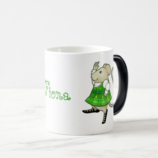 IRISH JIG MOUSE Morphing Mug + Text (Front Right)
