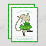 IRISH JIG MOUSE St. Patrick's Day Postcard