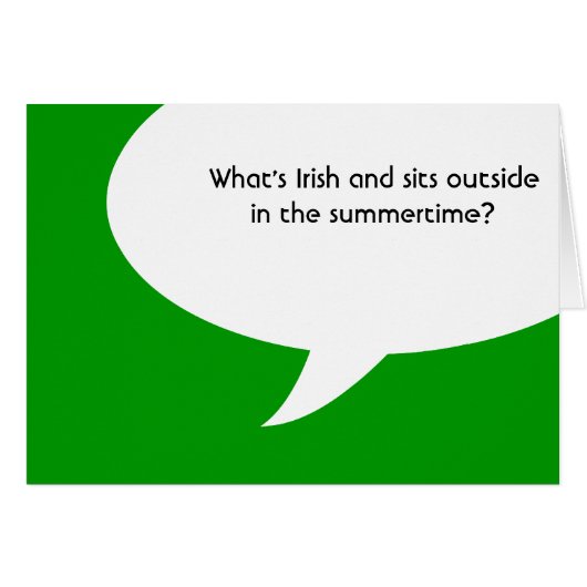 irish jokes cards (Front Horizontal)