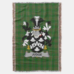  Irish Judge Coat of Arms Family Crest Ireland Throw Blanket
