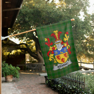Irish Kearney or O_Kearney Coat of Arms Family Cr House Flag