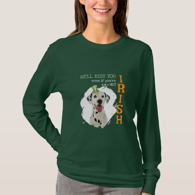 Irish Kiss Dog T-Shirt (Front)