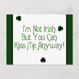 Irish kiss postcard